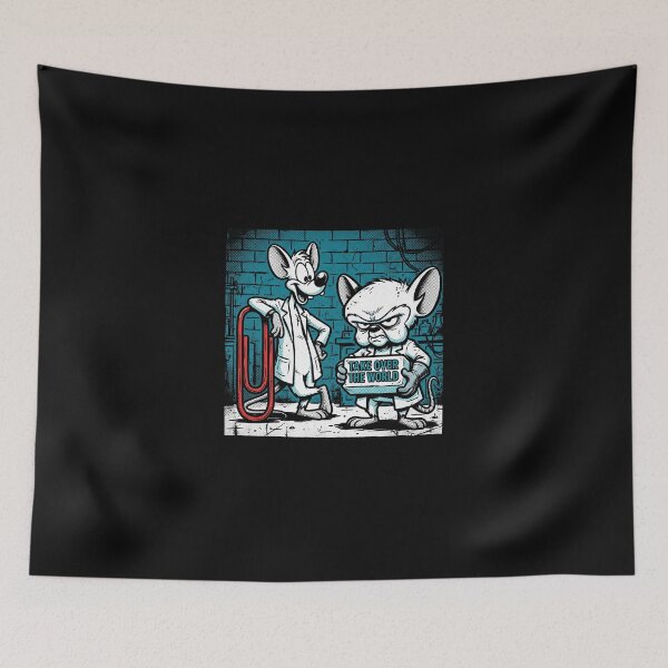 Item preview, Take Over The World Retro 90s Cartoon Mice Pop Art designed and sold by AdyKurniawan.