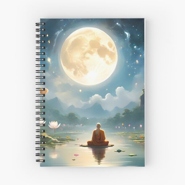 Item preview, Vesak - Peaceful meditation under the full moon and sacred lotuses designed and sold by NeyhineAngelionShop.