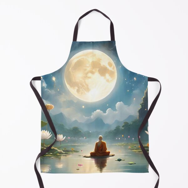 Item preview, Vesak - Peaceful meditation under the full moon and sacred lotuses designed and sold by NeyhineAngelionShop.