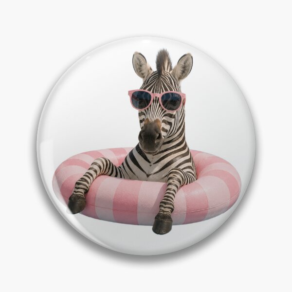 Item preview, Preppy Coastal Style Zebra in Floaty designed and sold by Giddy Bear Gifts.