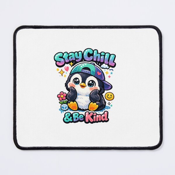 Item preview, Cute Penguin Stay Chill & Be Kind Sticker designed and sold by Snikdha.