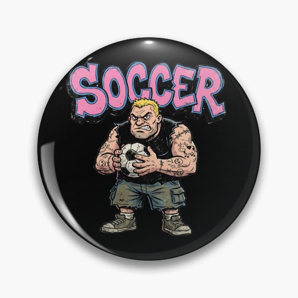 Item preview, 90s Arcade Street Soccer - Retro Tough Guy Cartoon designed and sold by AdyKurniawan.