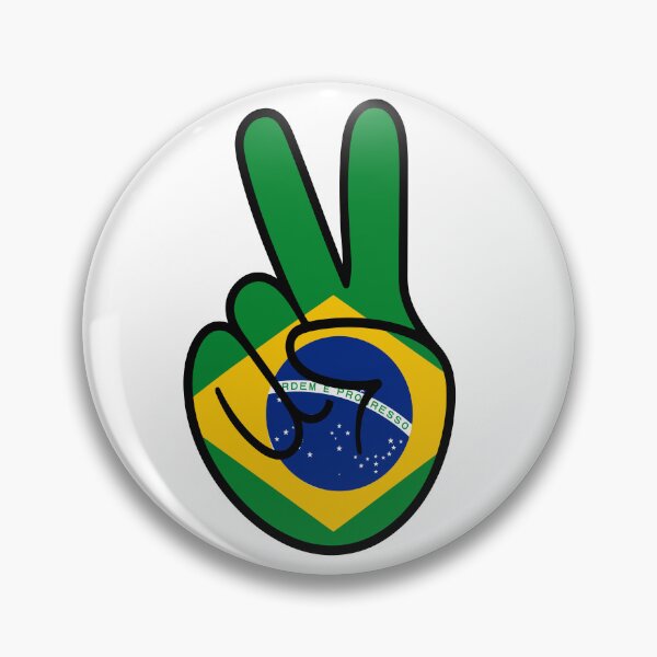 Item preview, Brazil Flag Peace Hand Symbol designed and sold by teeperfect.