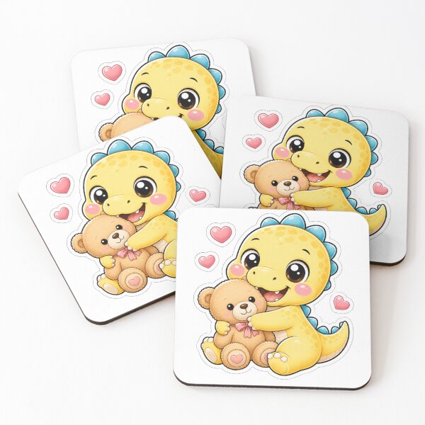 Item preview, Cute Dinosaur Hugging Teddy Bear designed and sold by PriyankaSonara.