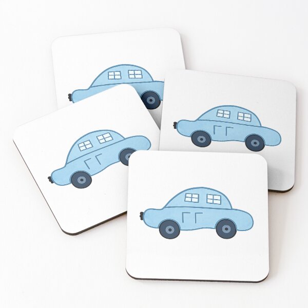 Item preview, Cute Blue Car Minimalist Line Art Doodle designed and sold by Stick It Wear It.