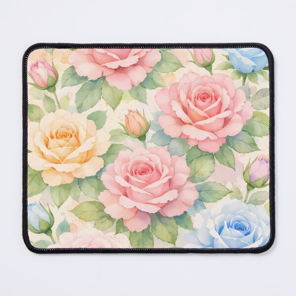 Item preview, Colorful Roses Watercolor Floral Pastel Pattern Art designed and sold by LuisWorks.