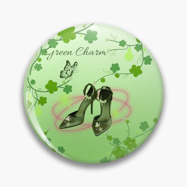 Item preview, Green Charm High Heels Butterfly Clover Vines designed and sold by Rehnair.