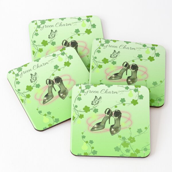 Item preview, Green Charm High Heels Butterfly Clover Vines designed and sold by Rehnair.