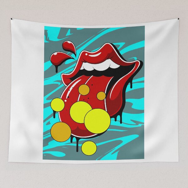 Item preview, Pop Art Cartoon Rock Hip Hop Lips designed and sold by Lexkon Liu's art.