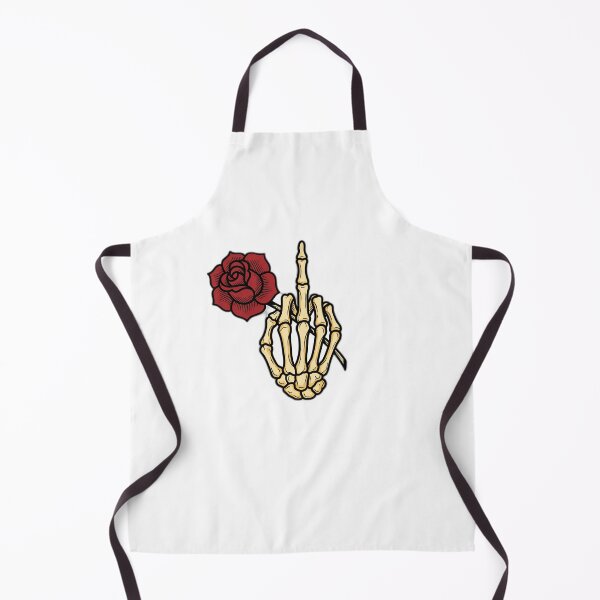 Item preview, Middle Finger Skeleton Hand Rose Tattoo Flash designed and sold by ryanguas.