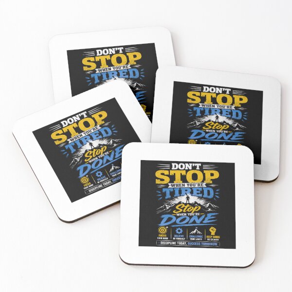 Item preview, Don't Stop When You're Tired Motivational Gym Quote designed and sold by PrintableArt123.