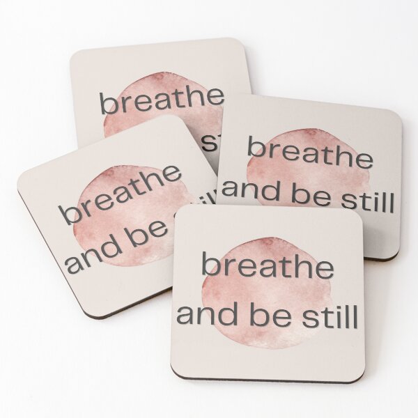 Item preview, Breathe and Be Still – Inspirational Wellness Typography Design designed and sold by CosmicQuietLab.