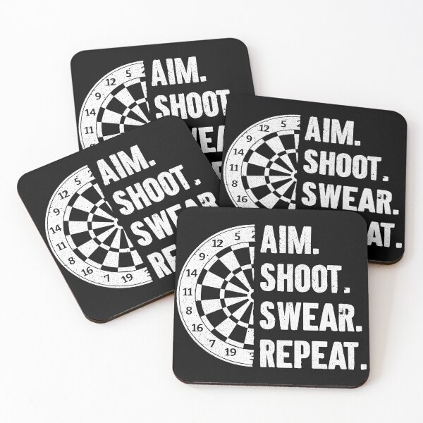Item preview, Aim Shoot Swear Repeat - Dart Dartboard Player Funny Saying designed and sold by keviacevarya.