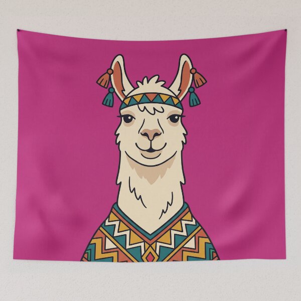 Item preview, Alpaca With Sunglasses Andean Scarf designed and sold by HANANTI.