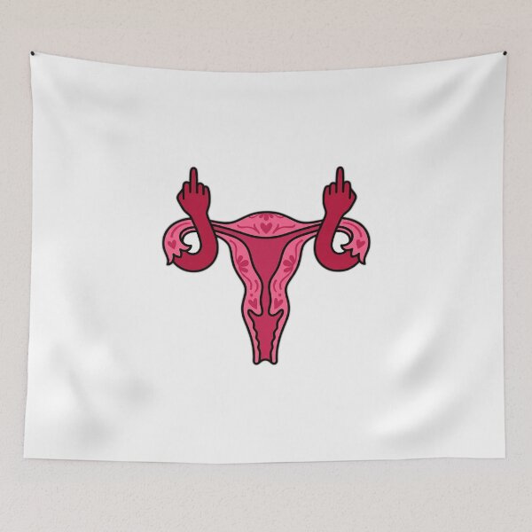 Item preview, Angry Uterus Middle Finger Feminist Humor designed and sold by ryanguas.