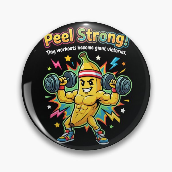 Item preview, Peel Strong! – Banana Gym Motivation designed and sold by Tharaazu.