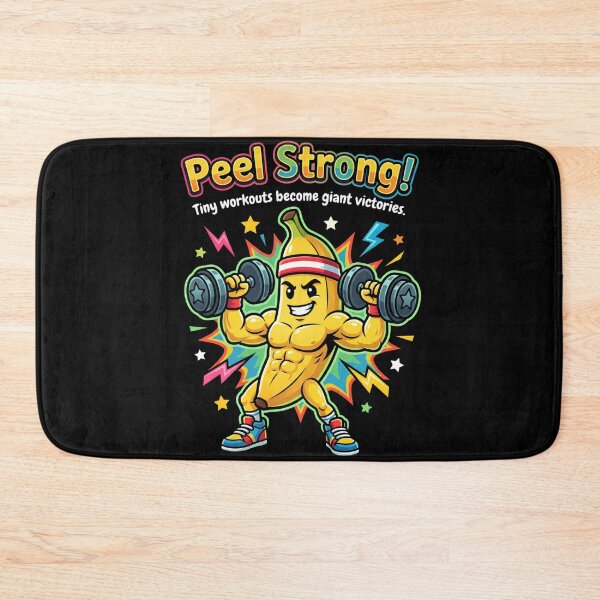 Item preview, Peel Strong! – Banana Gym Motivation designed and sold by Tharaazu.