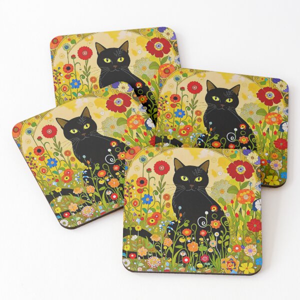 Item preview, Gustav Klimt Cat in Flower Garden designed and sold by Vicky Brago-Mitchell®.