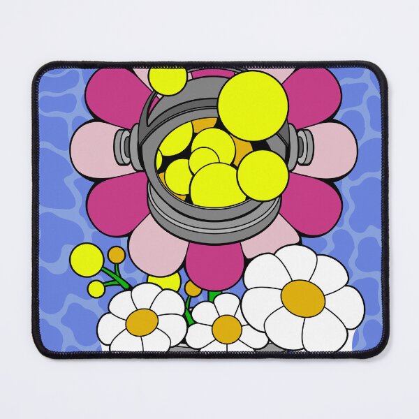 Item preview, Pop Art Trash Can Daisy Flowers Illustration designed and sold by Lexkon Liu's art.