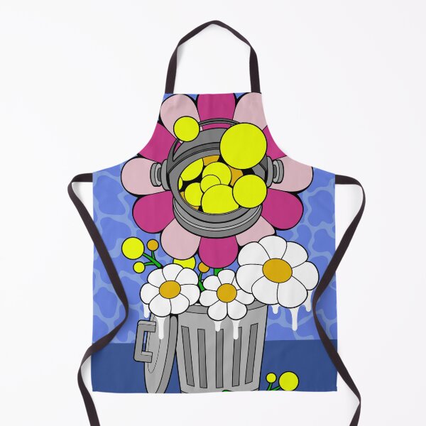Item preview, Pop Art Trash Can Daisy Flowers Illustration designed and sold by Lexkon Liu's art.