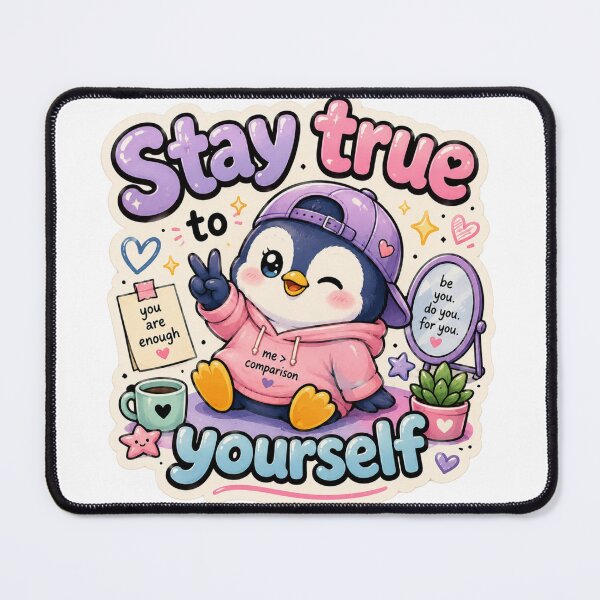 Item preview, Cute Penguin Stay True To Yourself Sticker designed and sold by Snikdha.