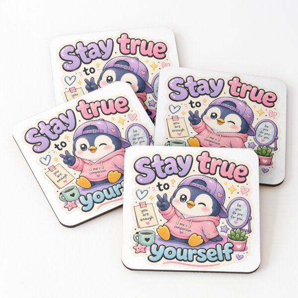 Item preview, Cute Penguin Stay True To Yourself Sticker designed and sold by Snikdha.