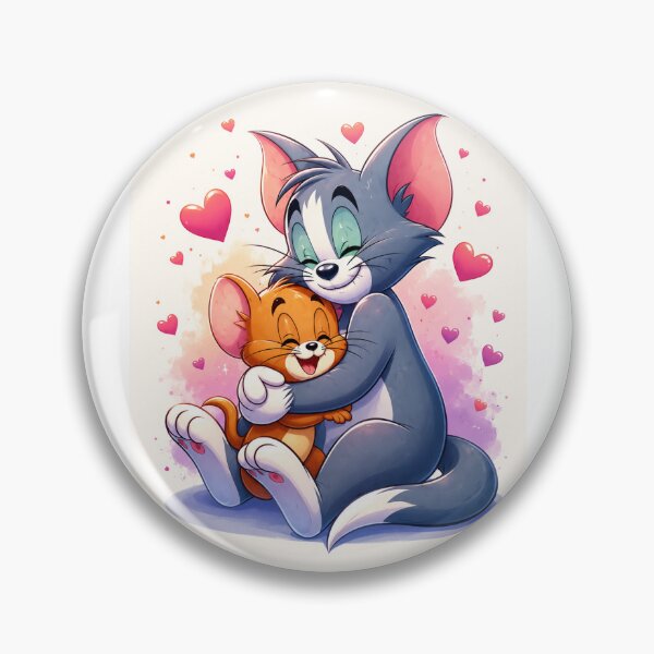 Item preview, Tom & Jerry Sweet Hug – Cute Cartoon Love Sticker | Adorable Friendship Art designed and sold by StyloStudio.