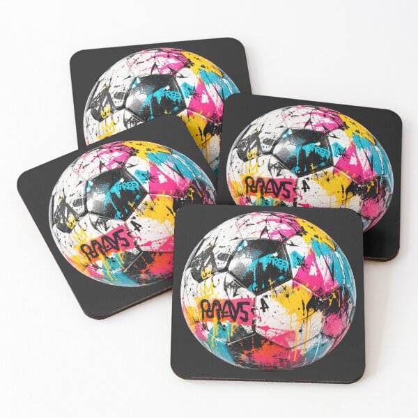 Item preview, Vibrant Cyber Street Graffiti Soccer Ball  designed and sold by CatandTea.