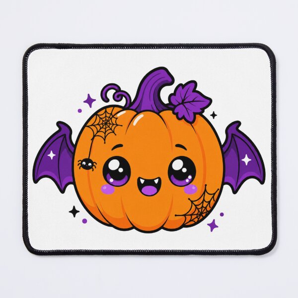 Item preview, Spooky Cute Sweet Kawaii Halloween Pumpkin with Bat Wings designed and sold by BoosterShop.