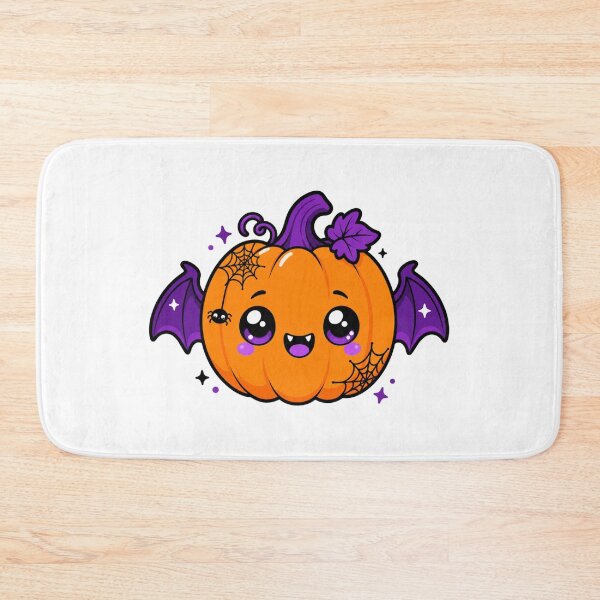 Item preview, Spooky Cute Sweet Kawaii Halloween Pumpkin with Bat Wings designed and sold by BoosterShop.