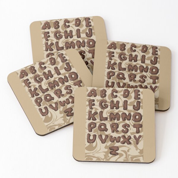 Item preview, Dark Chocolate Alphabet A-Z designed and sold by TeeGeeTees.