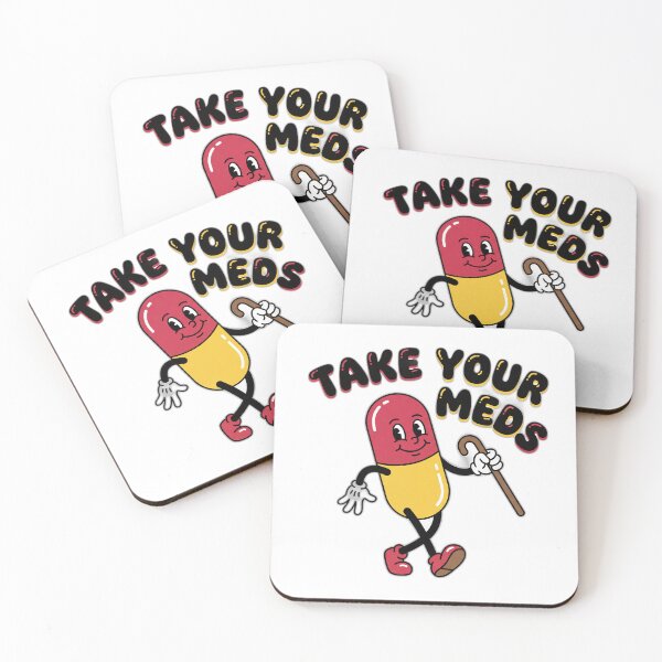 Item preview, Take Your Meds Retro Cartoon Pill designed and sold by ryanguas.