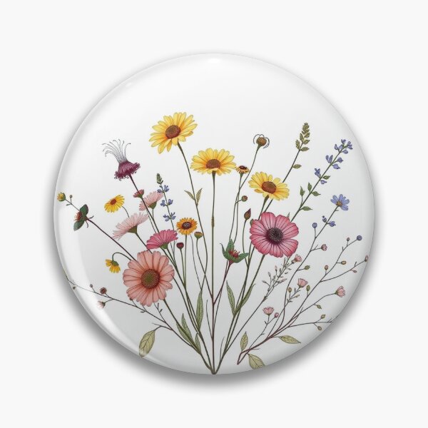 Item preview, Pressed Flowers Botanical Line - Modern Graphic Ar designed and sold by QuirkThreadsCo.