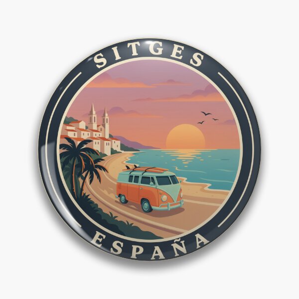 Item preview, Sitges España: Sunset Beach Van & Palm Coast designed and sold by CircinusStore.