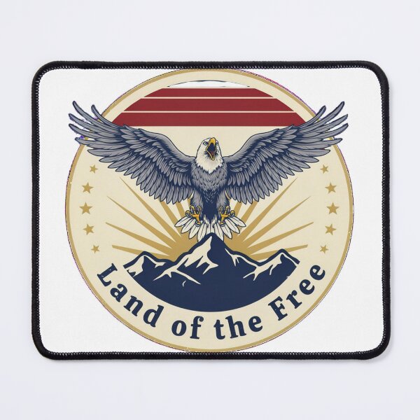 Item preview, Vintage American Eagle Land of the Free 4th of July Patriotic USA Independence Day Gift designed and sold by CrystalCove11.
