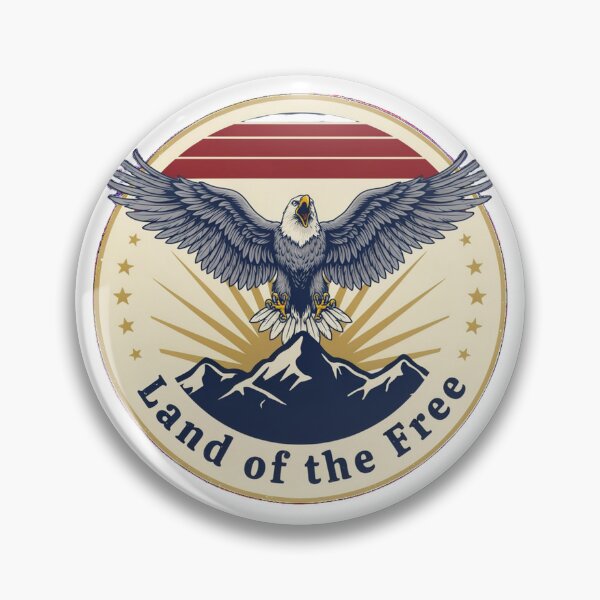 Item preview, Vintage American Eagle Land of the Free 4th of July Patriotic USA Independence Day Gift designed and sold by CrystalCove11.