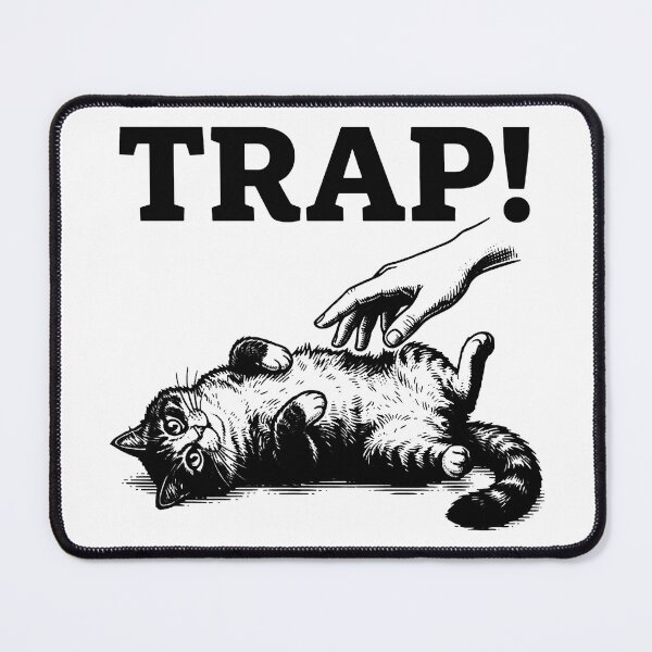 Item preview, It Is a Trap Funny Cat Belly Rub Illustration designed and sold by karoliokhava.