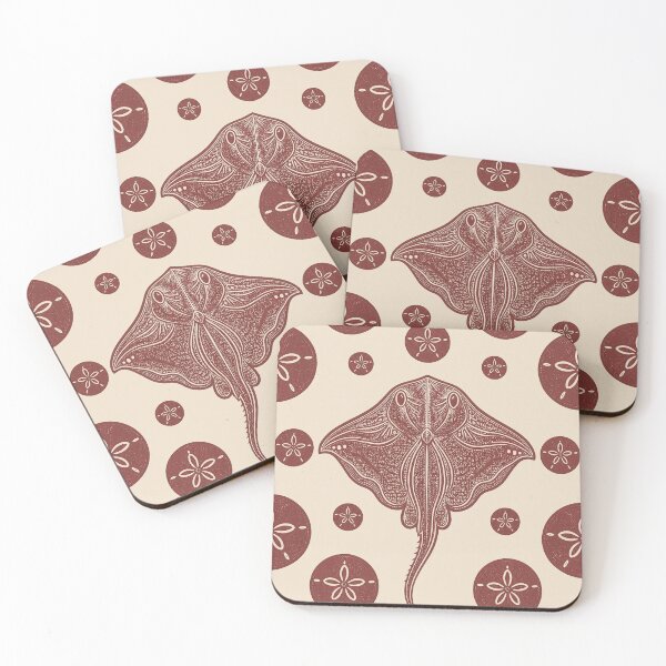 Item preview, Minimal Stingray Line Art Pattern designed and sold by VibePrints101.