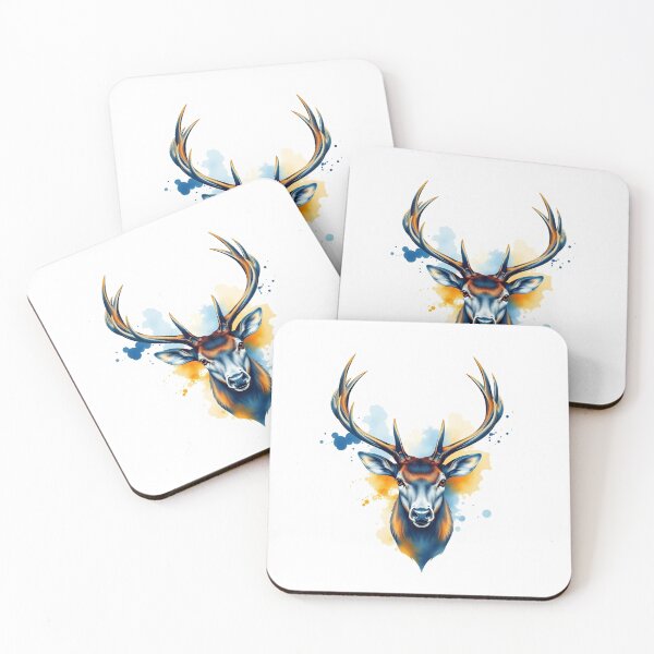Item preview, Stag Deer Watercolor Splash - Modern Graphic Art T designed and sold by QuirkThreadsCo.