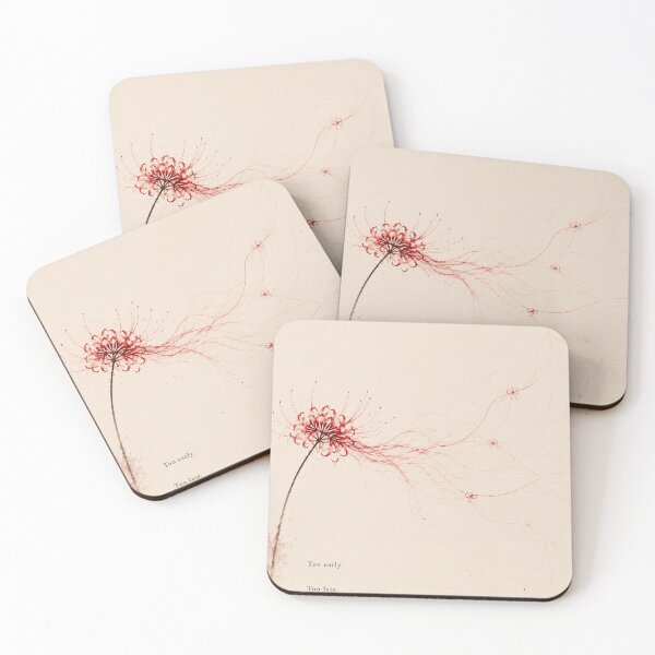 Item preview, Too Early Too Late | Red Spider Lily | Poetic Minimalist Art designed and sold by joycrysstudio.