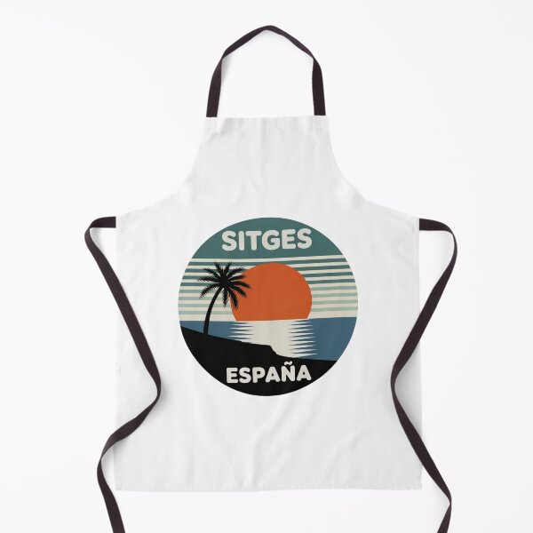 Item preview, Sitges España: Retro Palm Silhouette Sunset Badge designed and sold by CircinusStore.