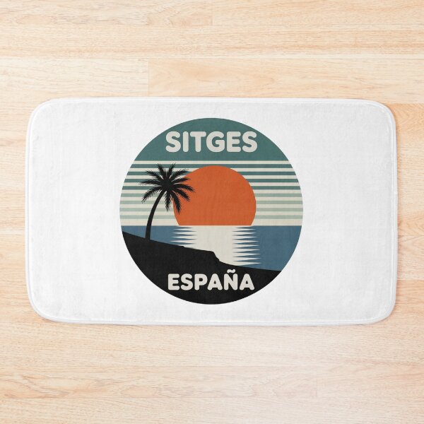 Item preview, Sitges España: Retro Palm Silhouette Sunset Badge designed and sold by CircinusStore.