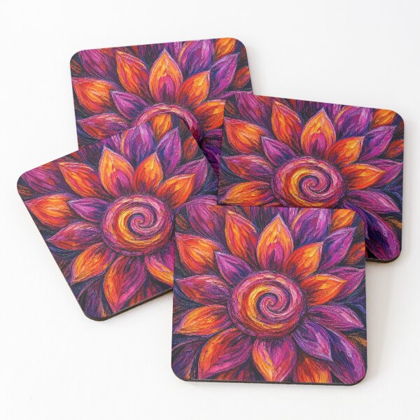 Item preview, Abstract Colorful Flower Spiral Art designed and sold by VibePrints101.
