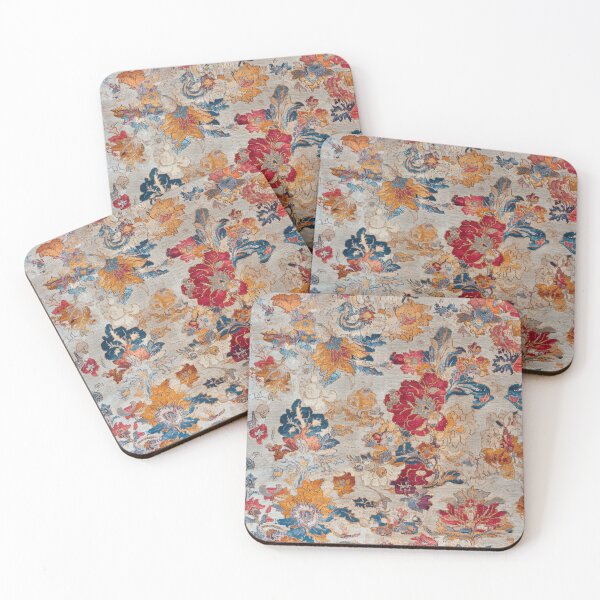 Item preview, 17th Century Antique Velvet and Silk Carpet Print designed and sold by GrinGalore.