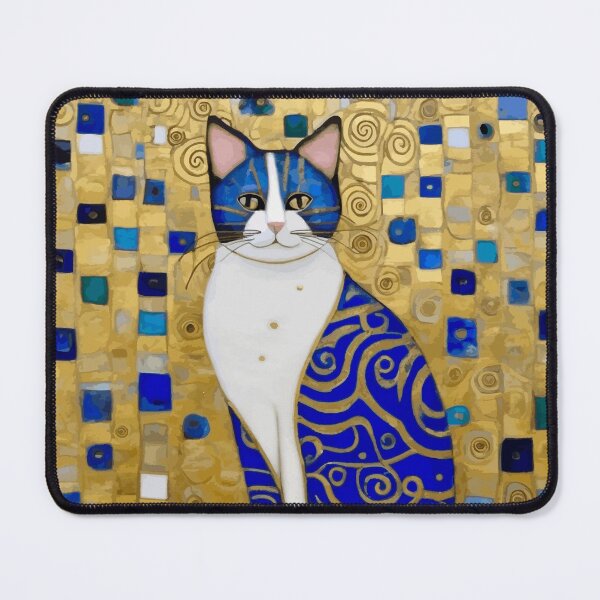 Item preview, Gustav Klimt  Blue and Gold Tabby Cat  designed and sold by Vicky Brago-Mitchell®.
