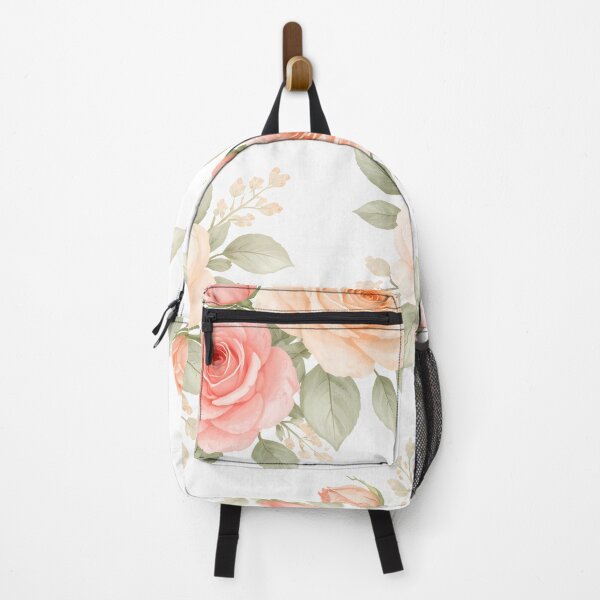 Item preview, Pink Peach Roses Botanical Watercolor Floral Pattern designed and sold by LuisWorks.