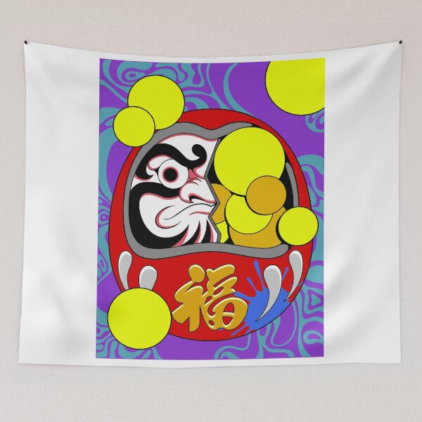 Item preview, Pop Art Cartoon Japanese Daruma Illustration designed and sold by Lexkon Liu's art.