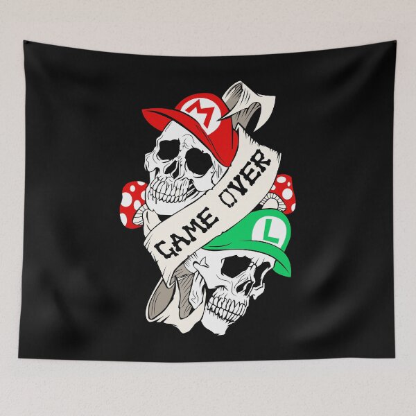 Item preview, skull game over Mario Luigi designed and sold by GravicPopart21.