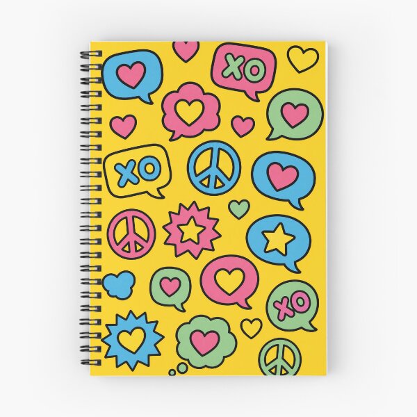 Item preview, Pop Art Icons Heart Peace Pattern designed and sold by VibePrints101.