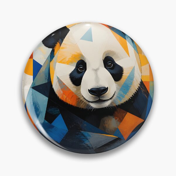 Item preview, Adorable Geometric Panda Portrait designed and sold by ArtnarongDesign.